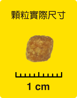 顆粒實際尺寸