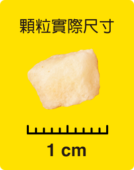 顆粒實際尺寸